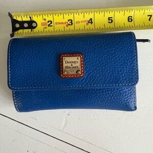 Dooney & Bourke Lucca Blue Leather Flap Wallet